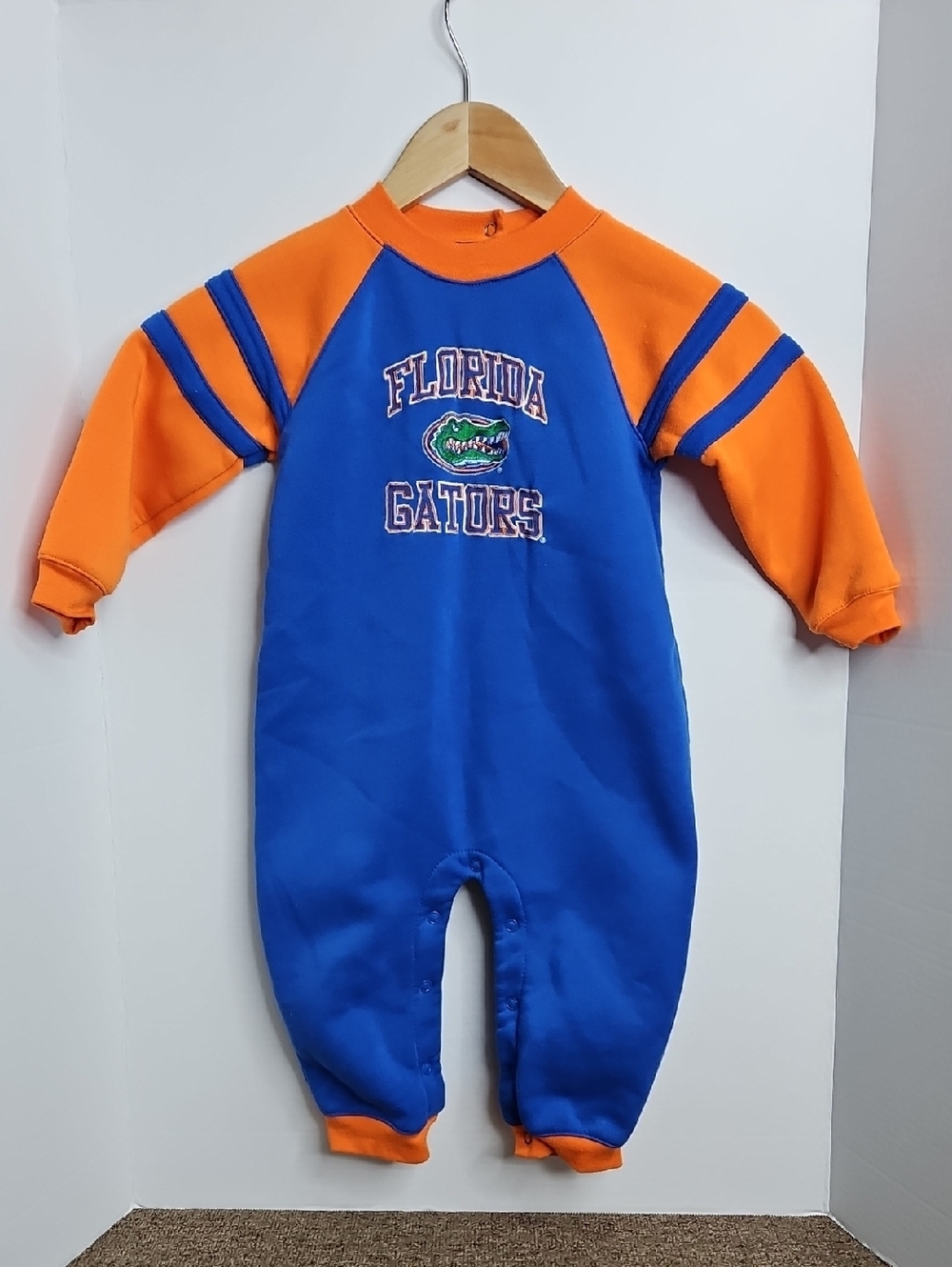 Florida Gators Blue & Orange Baby One Piece Sweatsuit Child Romper Sz 24m